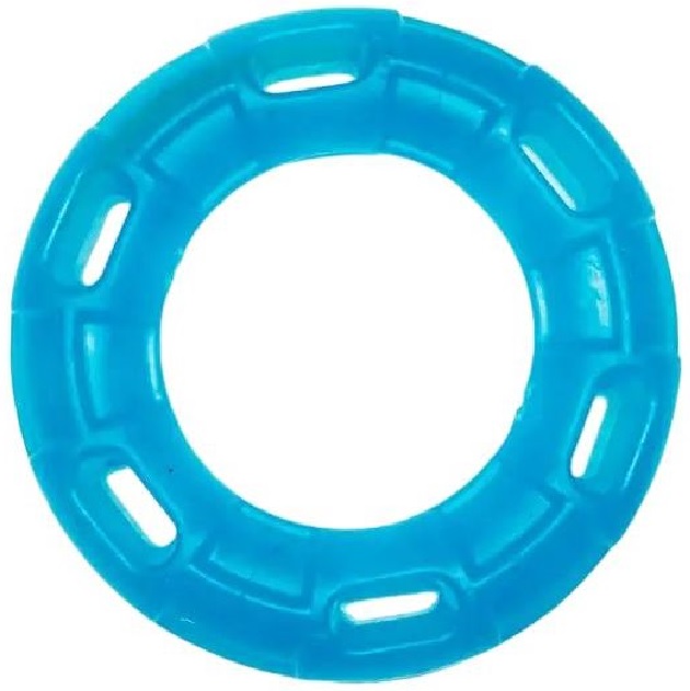 Іграшка для собак Fox Кільце з 6 сторонами, з ароматом ванілі, 12 см, синя - фото 1