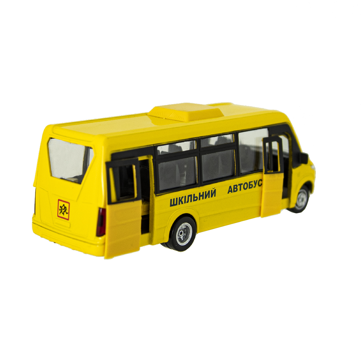 Автомодель Technopark Автобус Iveco Daily Дети, желтый (DAILY-15CHI-YE) - фото 5