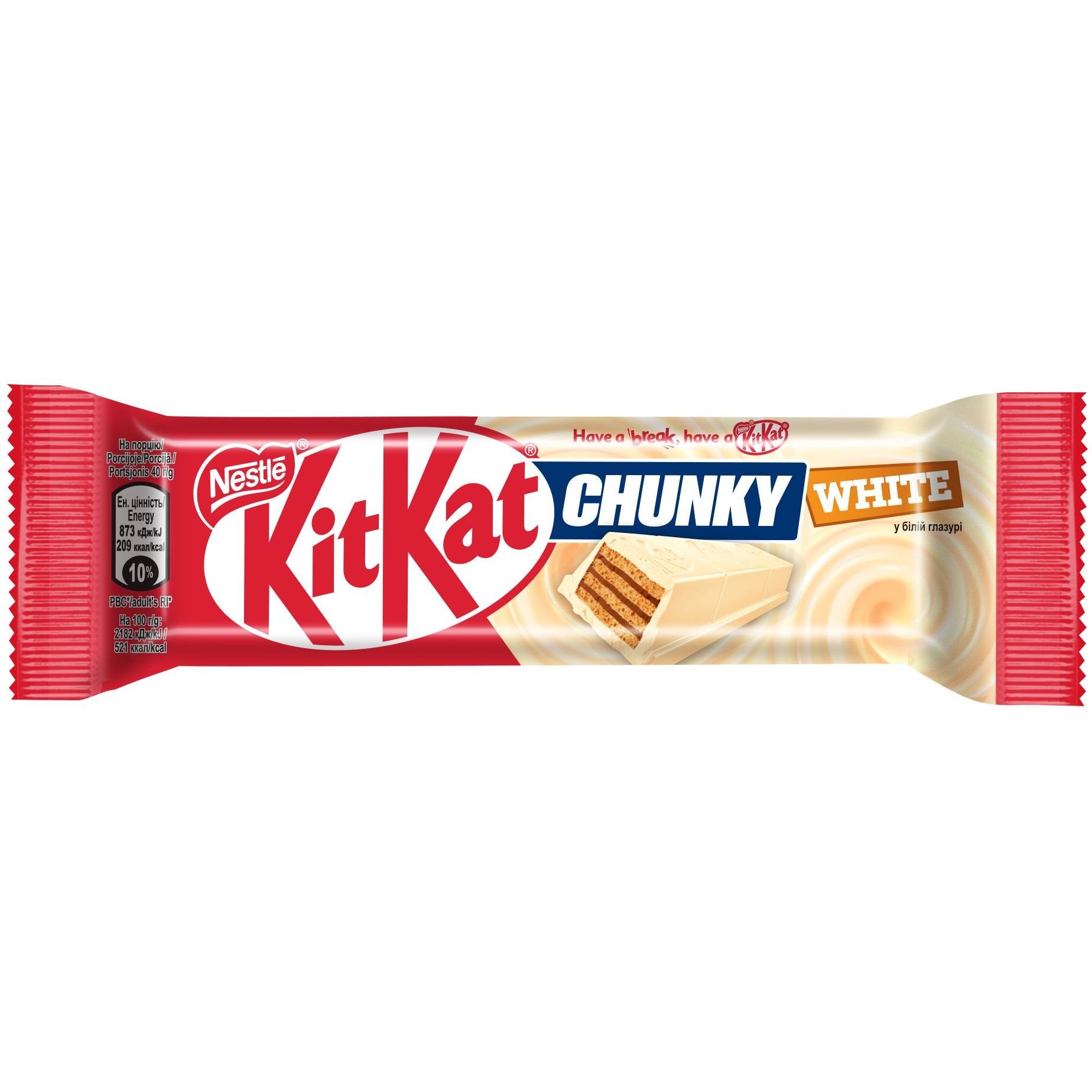 Батончик KitKat Chunky белый 40 г - фото 1