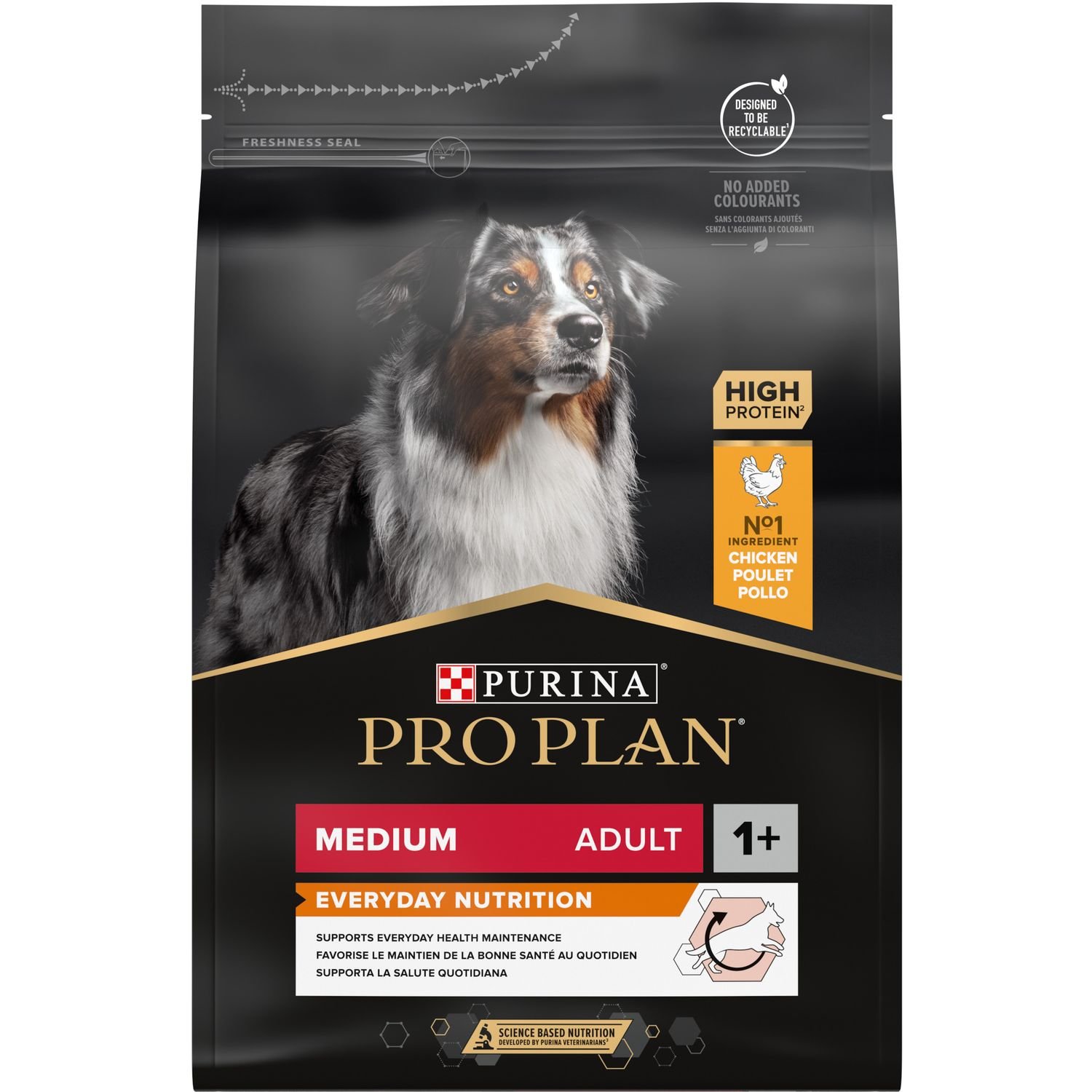 Сухий корм Purina Pro Plan Medium Adult 1+ Everyday Nutrion для дорослих собак середніх порід з куркою 3 кг (12279419) - фото 1