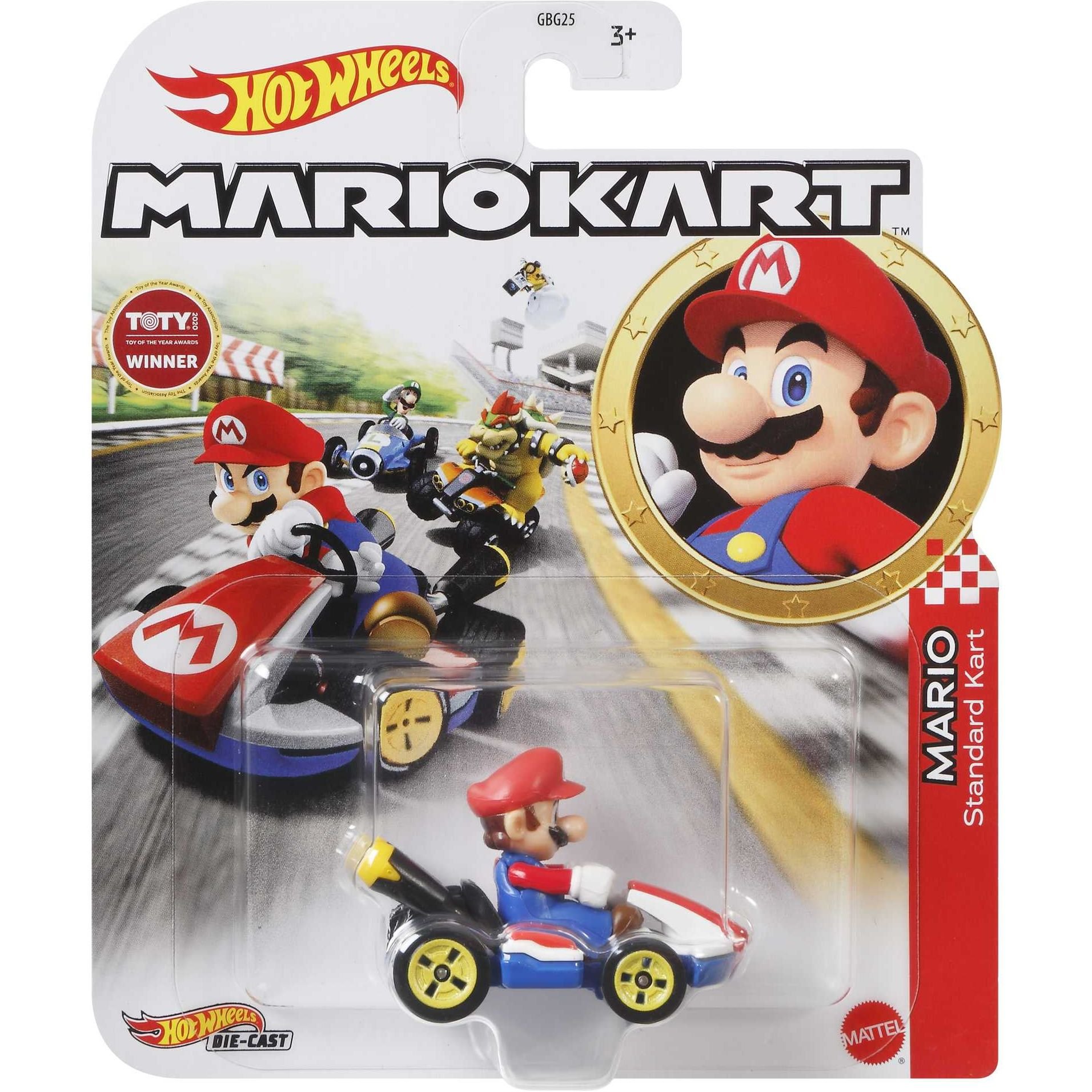 Машинка-герой Hot Wheels Mario Kart Марио (GBG26) - фото 1