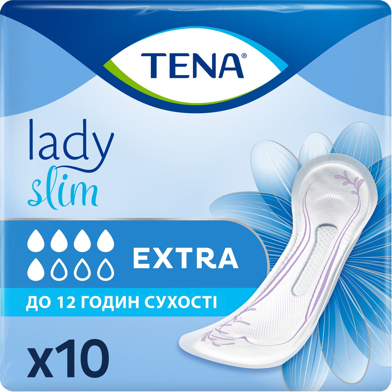 Урологічні прокладки Tena Lady Slim Extra 5 крапель 10 шт. - фото 1