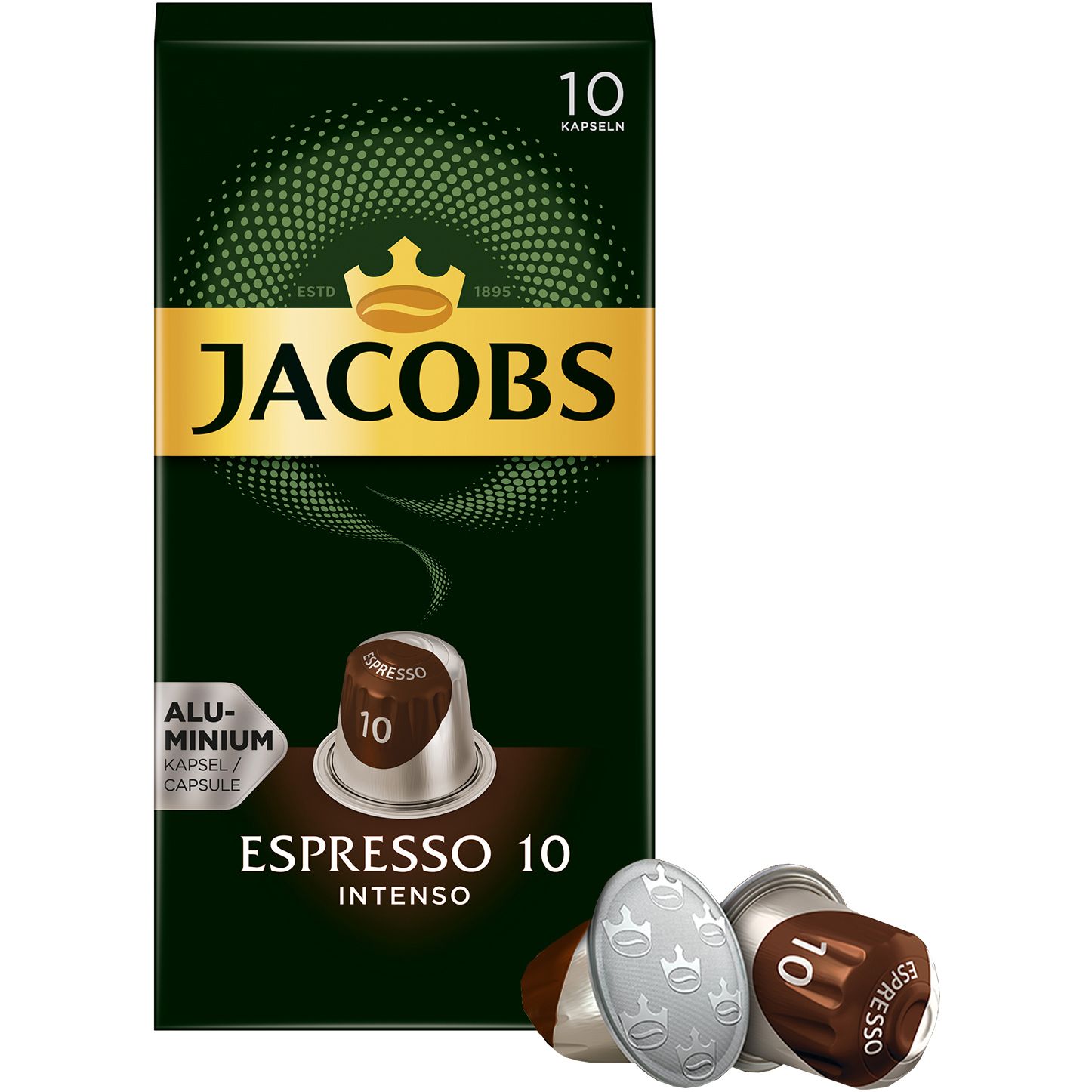 Кава мелена Jacobs Espresso 10 Intenso в капсулах, 10 шт. (914990) - фото 1