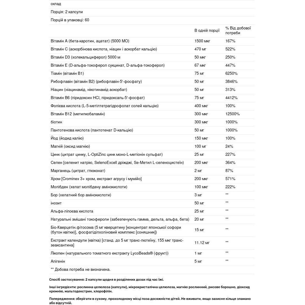 Мультивітамінна формула Life Extension Two-Per-Day 120 капсул - фото 3