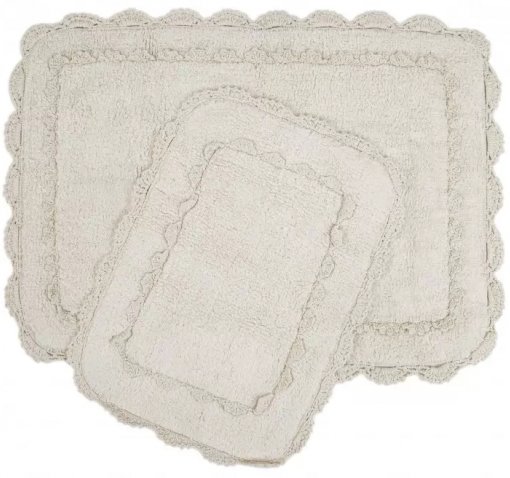 Набор ковриков Irya Darya ekru, 90х60 см и 60х40 см, молочный (svt-2000022264556) - фото 1