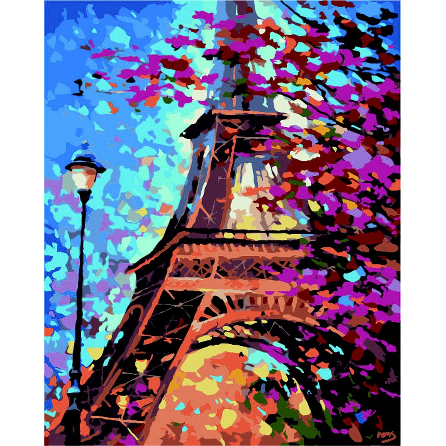 Картина за номерами ZiBi Art Line Ейфелева вежа у квіті 40х50 см (ZB.64168) - фото 1