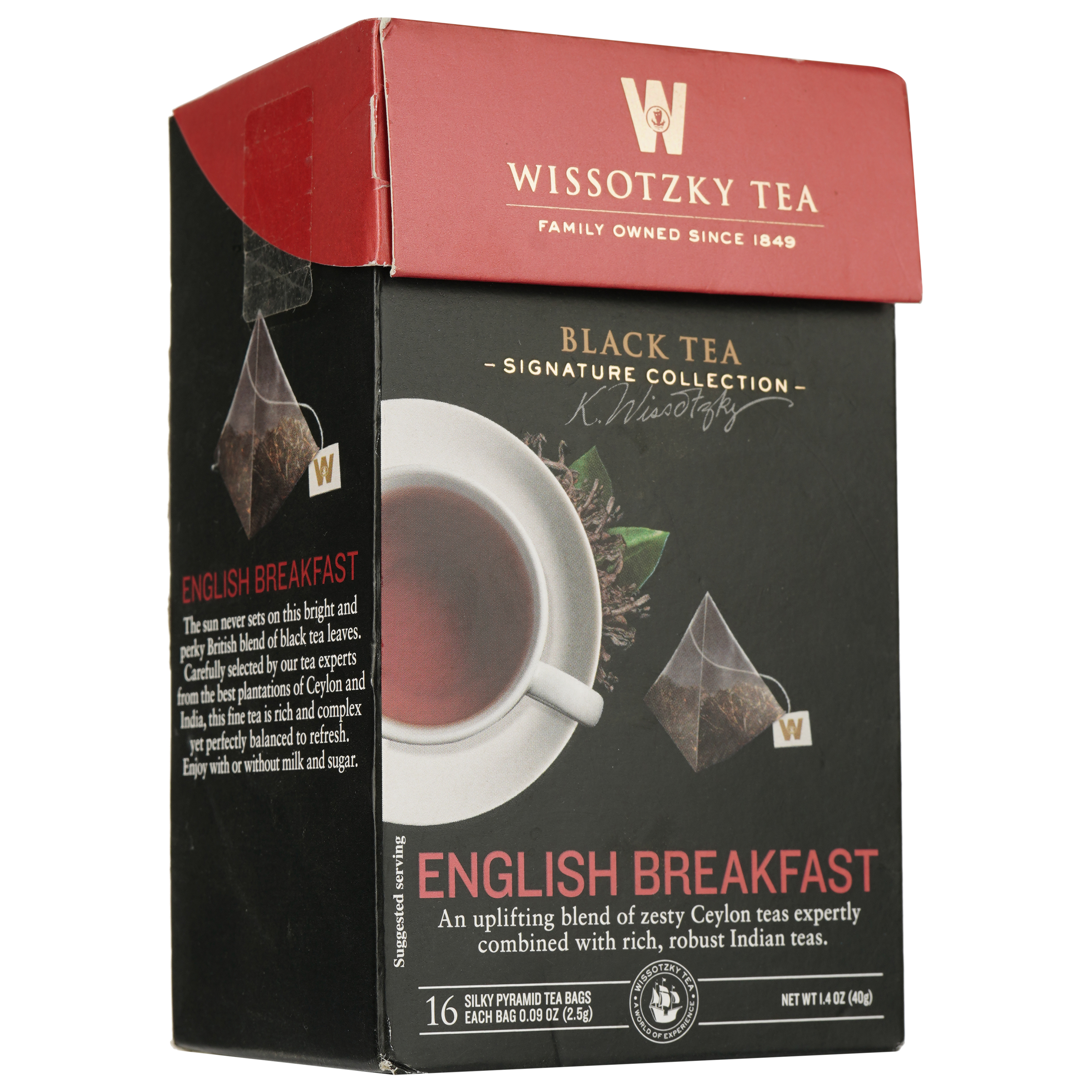 Чай черный Wissotzky Tea English Breakfast 40 г (16 шт. х 2.5 г) (568739) - фото 2