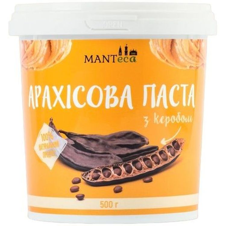 Паста арахисовая Manteca с кэробом, 500 г - фото 1