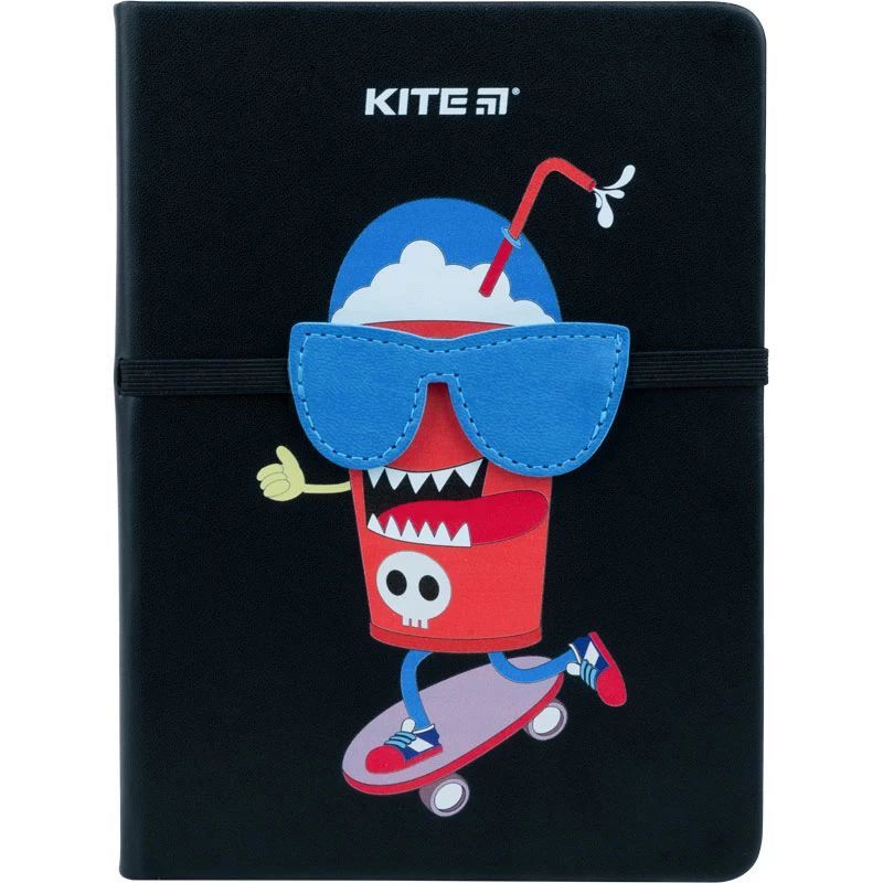 Блокнот Kite Black skate B6 в клеточку 96 листов черный (K22-464-4) - фото 1