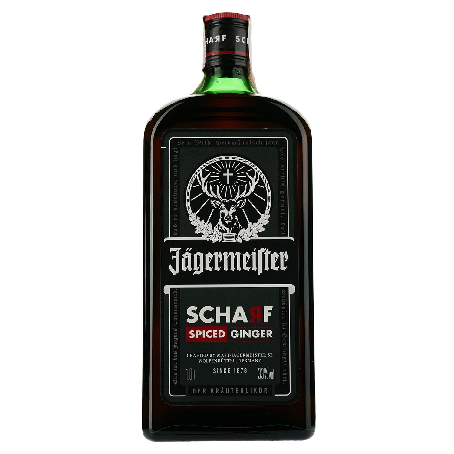 Настоянка Jagermeister Scharf Spiced Ginger, 33%, 1 л - фото 1