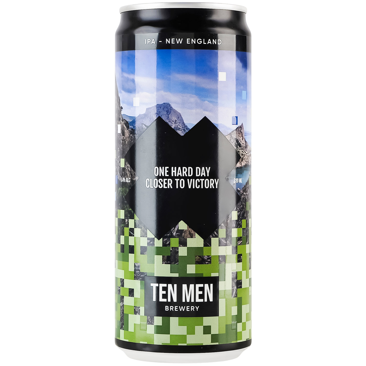 Пиво Ten Men Brewery One Hard Day Closer to Victory светлое нефильтрованное 6.4% 0.33 л ж/б - фото 1