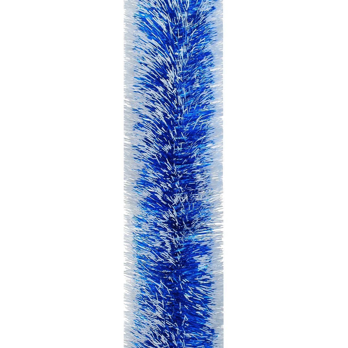 Мишура Novogod'ko 10 см 3 м синяя з с белыми кончиками (980336) - фото 1