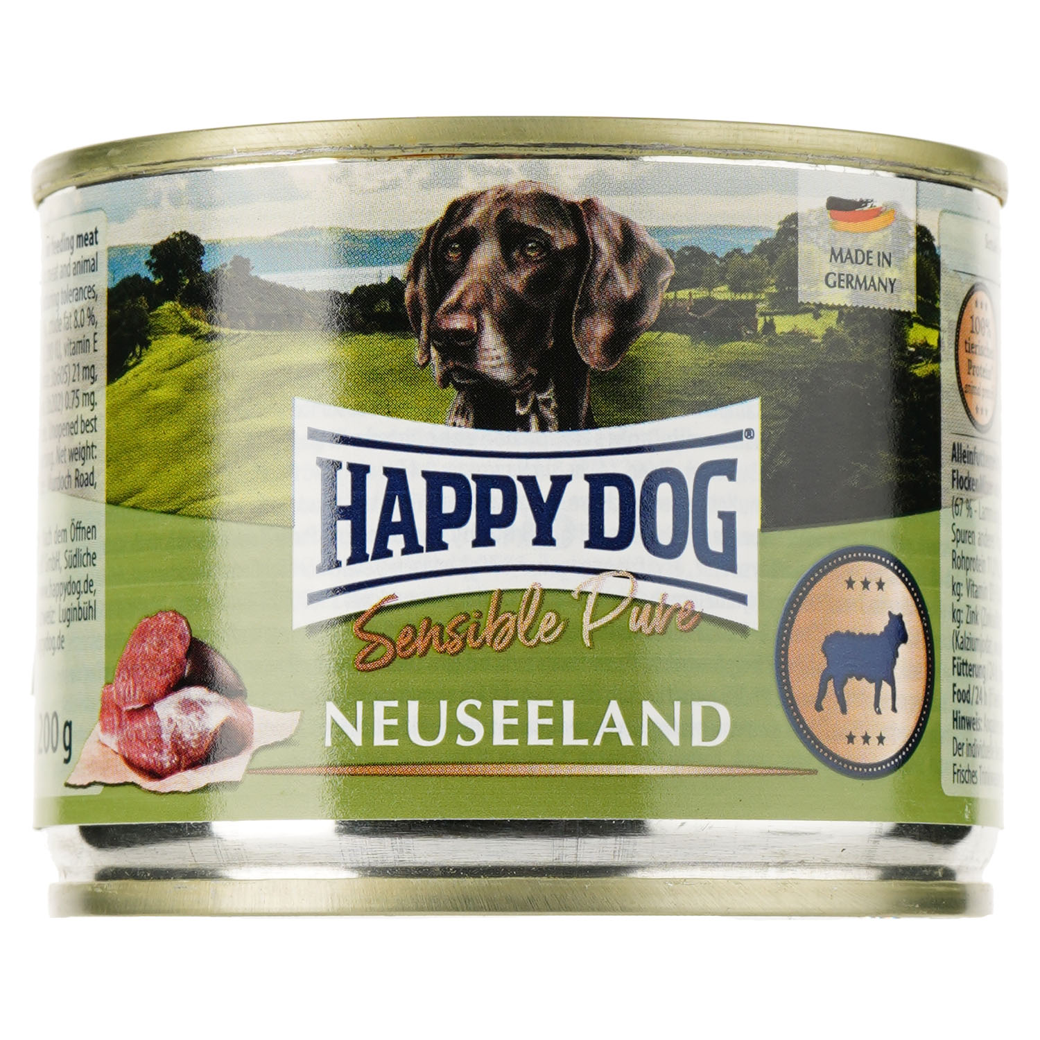 Влажный корм для собак Happy Dog Sens Pure Lamm, с ягненком, 200 г - фото 1