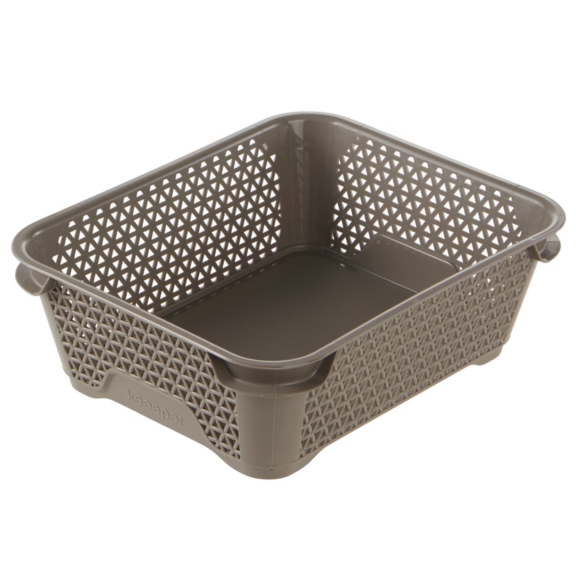 Ящик для хранения Keeeper mini basket А-6, 19,9х16,2х8 см, серо-коричневый (373.3) - фото 1