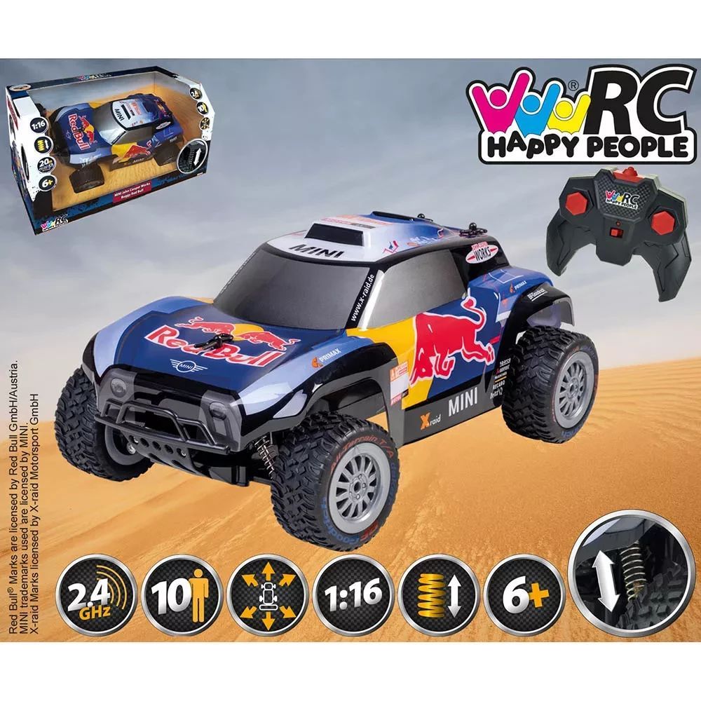 Машинка радіокерована Happy People RED BULL X-Raid MINI JCW Buggy 30 см (H30045) - фото 5