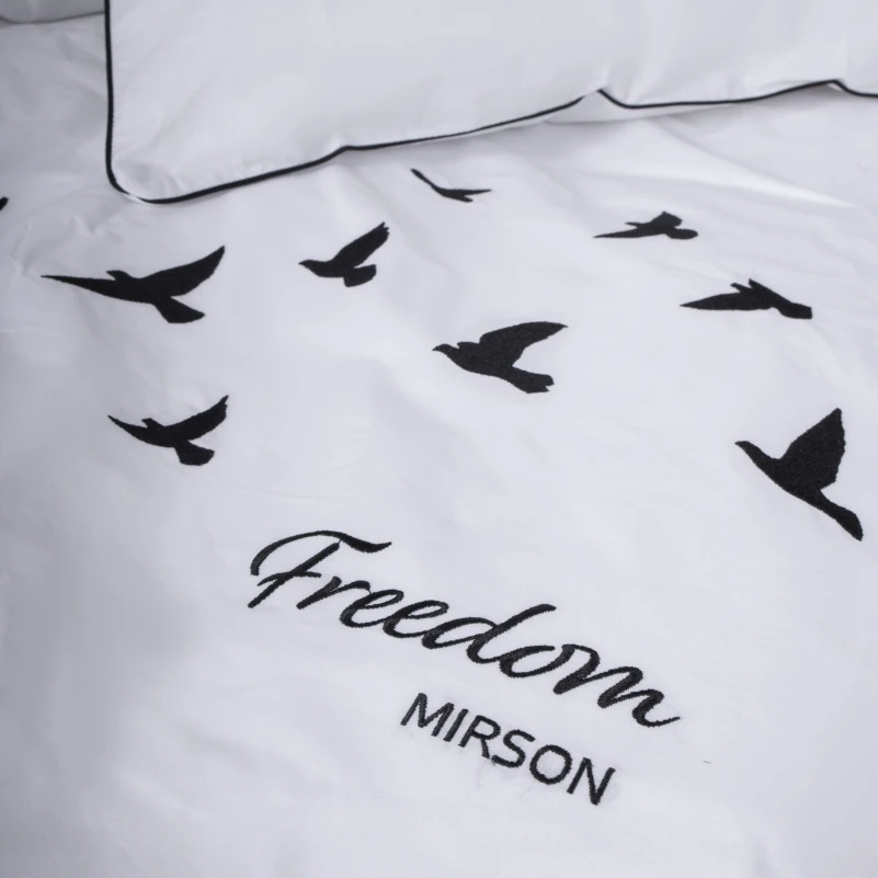 Комплект постільної білизни MirSon Ranforce Elite 11-2107 White "Freedom" 220 х 240 см - фото 2