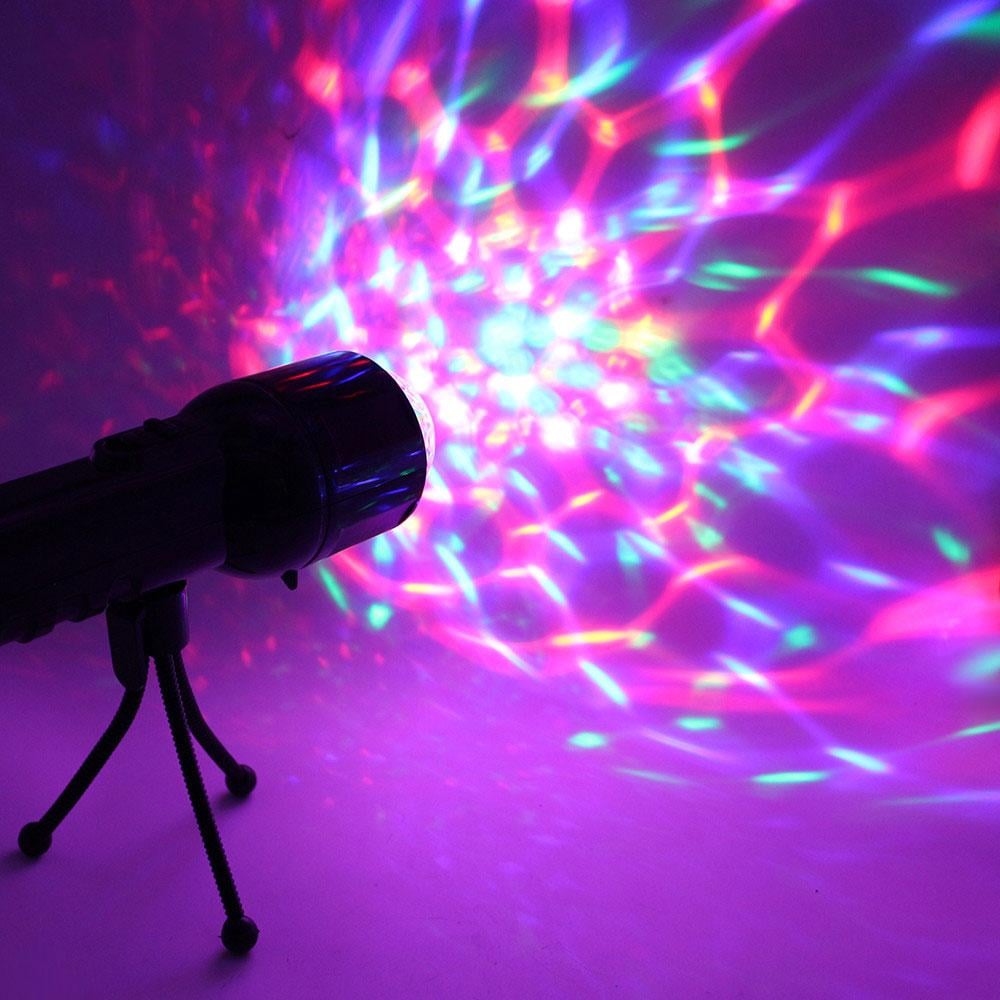 Світлодіодний проєктор-ліхтарик Supretto зі штативом, кольоровий (5241) - фото 5