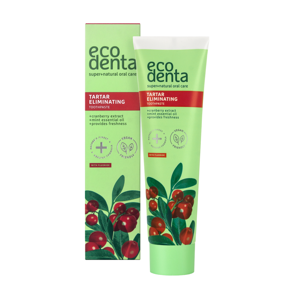 Зубная паста Ecodenta green line против зубного камня, клюква и мята, 100 мл - фото 1