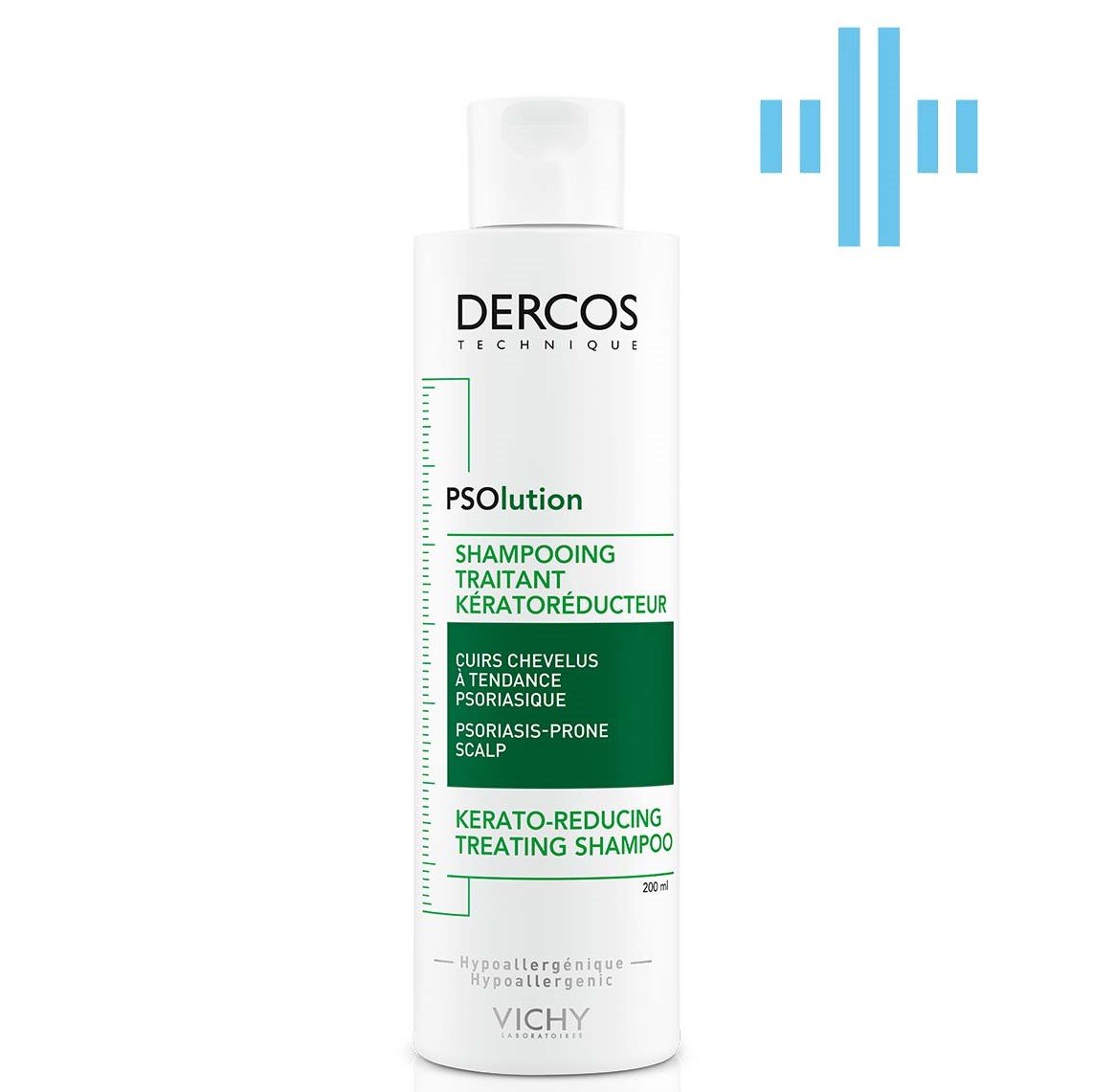 Кератолитический шампунь Vichy Dercos PSOlution Kerato-Reducing Treating Shampoo, для кожи головы с проявлениями шелушения и зуда, 200 мл (MB439800) - фото 1
