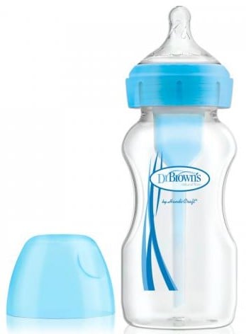 Антиколиковая бутылочка Dr. Brown's Options +, с широким горлышком, 270 мл, голубой (WB91602-ESX) - фото 1