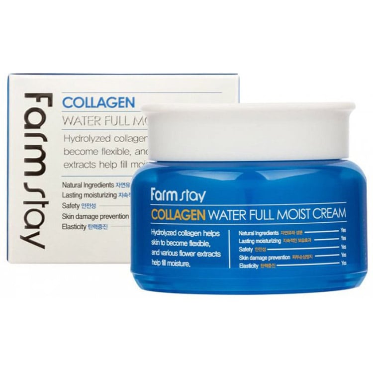 Зволожуючий крем FarmStay Collagen Water Full Moist Cream, з колагеном, 100 г - фото 1