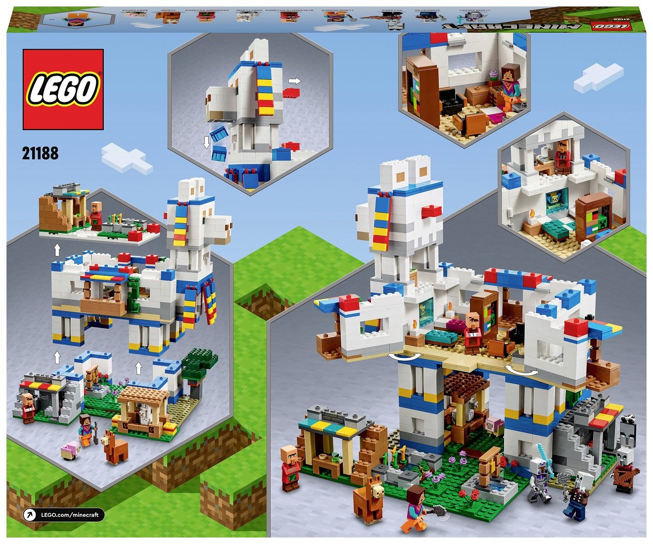 Конструктор LEGO Minecraft Minecraft Деревня лам, 1252 деталей (21188) - фото 3