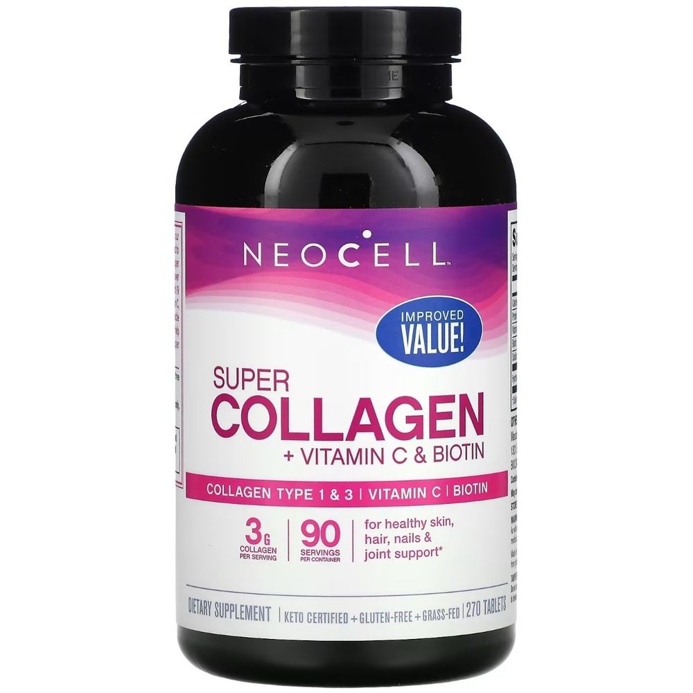 Колаген Neocell Super Collagen із вітаміном C та біотином 270 таблеток - фото 1