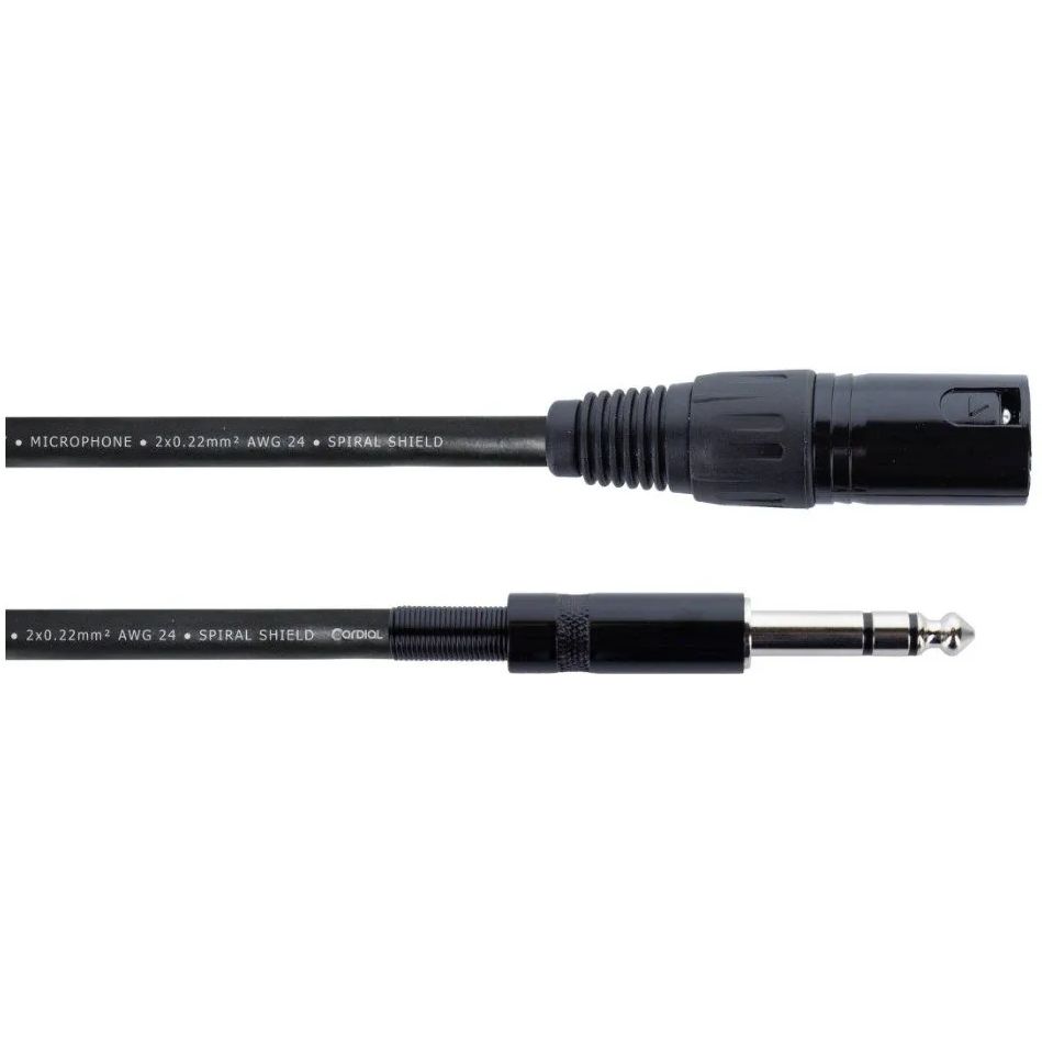 Балансний аудіо кабель Cordial Jack 6.3 XLR Male 1.5м EM 1.5 MV - фото 1