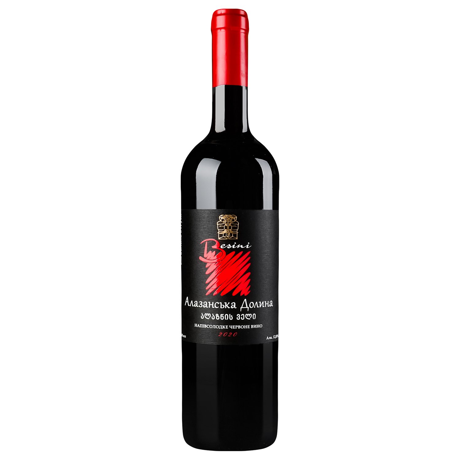 Вино Besini Alazani Valley, красное, полусладкое, 12%, 0,75 л (8000016900850) - фото 1