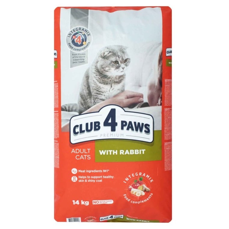 Сухой корм для кошек Club 4 Paws Premium, кролик, 14 кг (B4630301) - фото 1