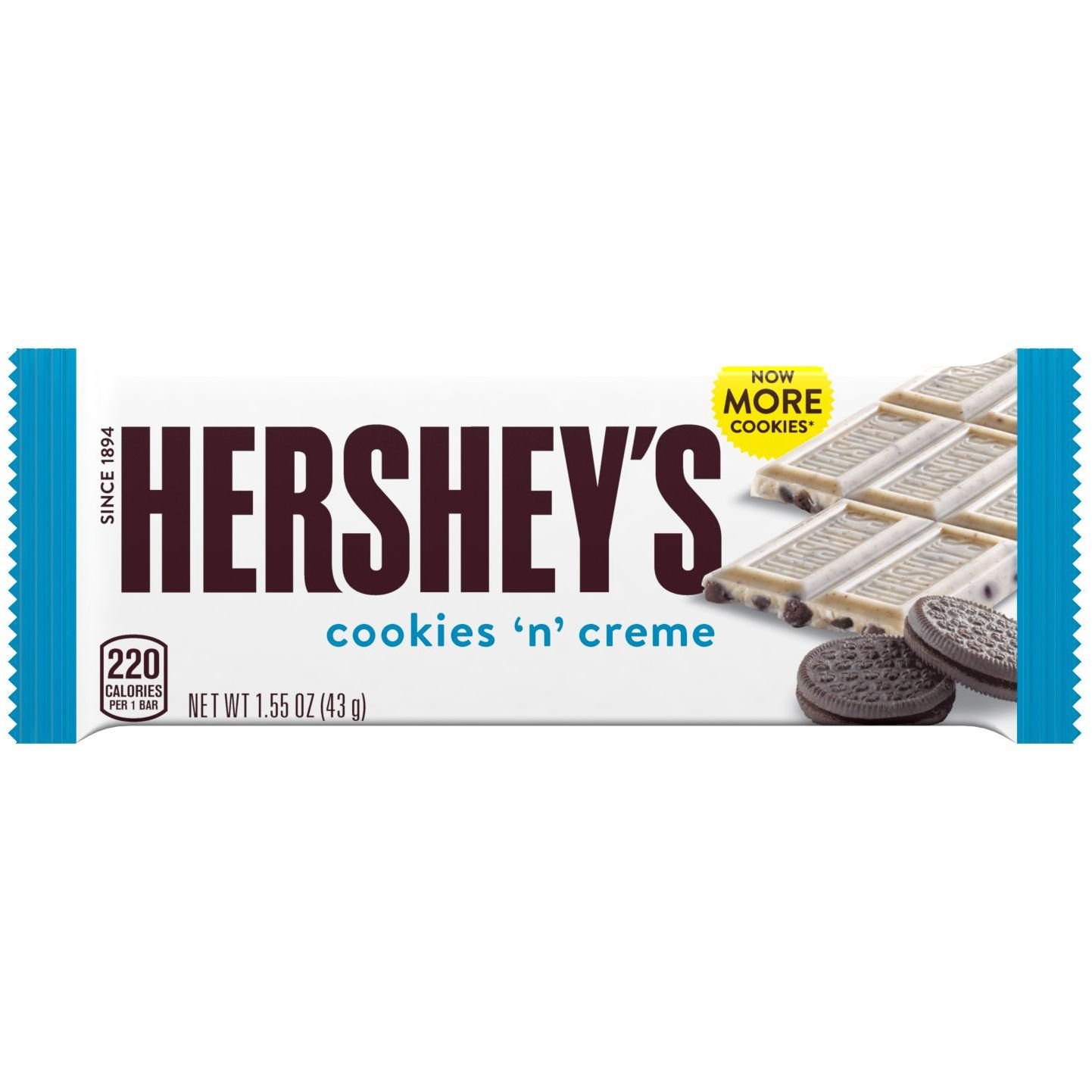 Шоколад белый Hershey's Cookies & Creme 43 г - фото 1