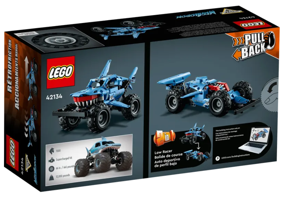 Конструктор LEGO Technic 2в1 Monster Jam и Megalodon, 260 деталей (42134) - фото 3