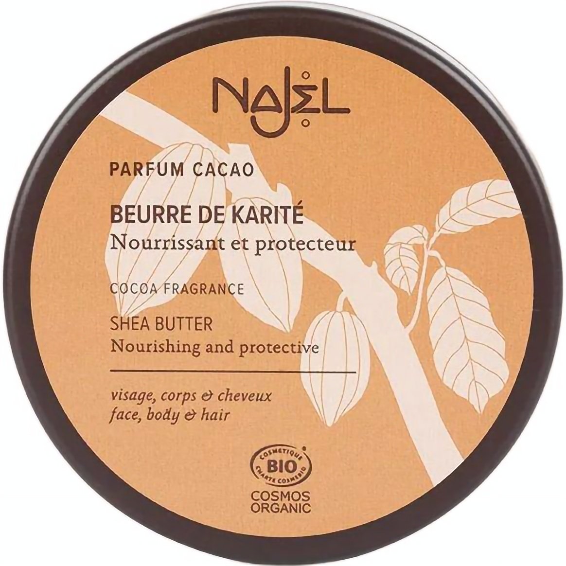 Масло ши для тела, лица и волос Najel Shea Butter Nourishing And Protective Cocoa Fragrance 100 г - фото 1