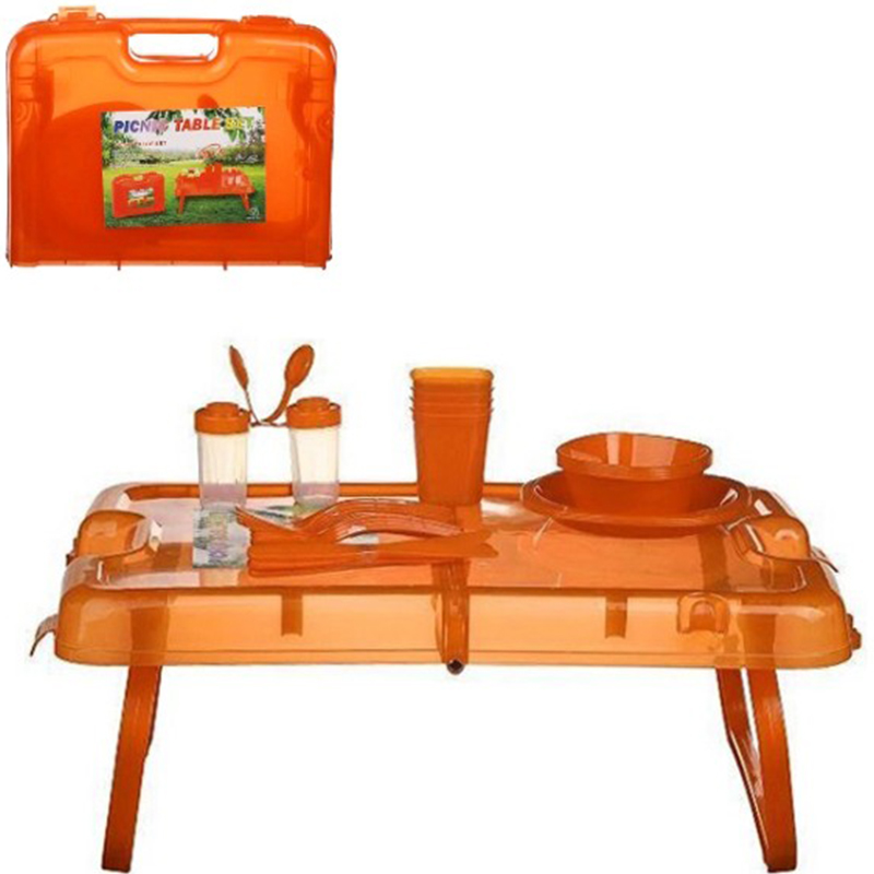 Набор для пикника Stenson R81887 27 предметов orange - фото 1