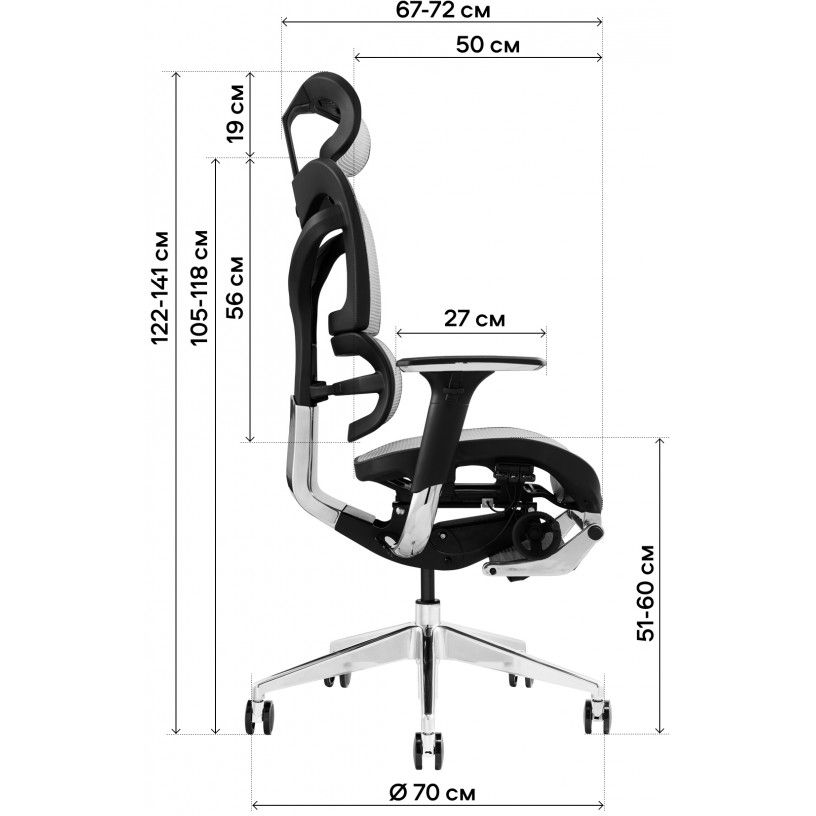 Офисное кресло GT Racer X-702L Black (W-21 B-41 (X-702L Black (W-21 B-41)) - фото 4