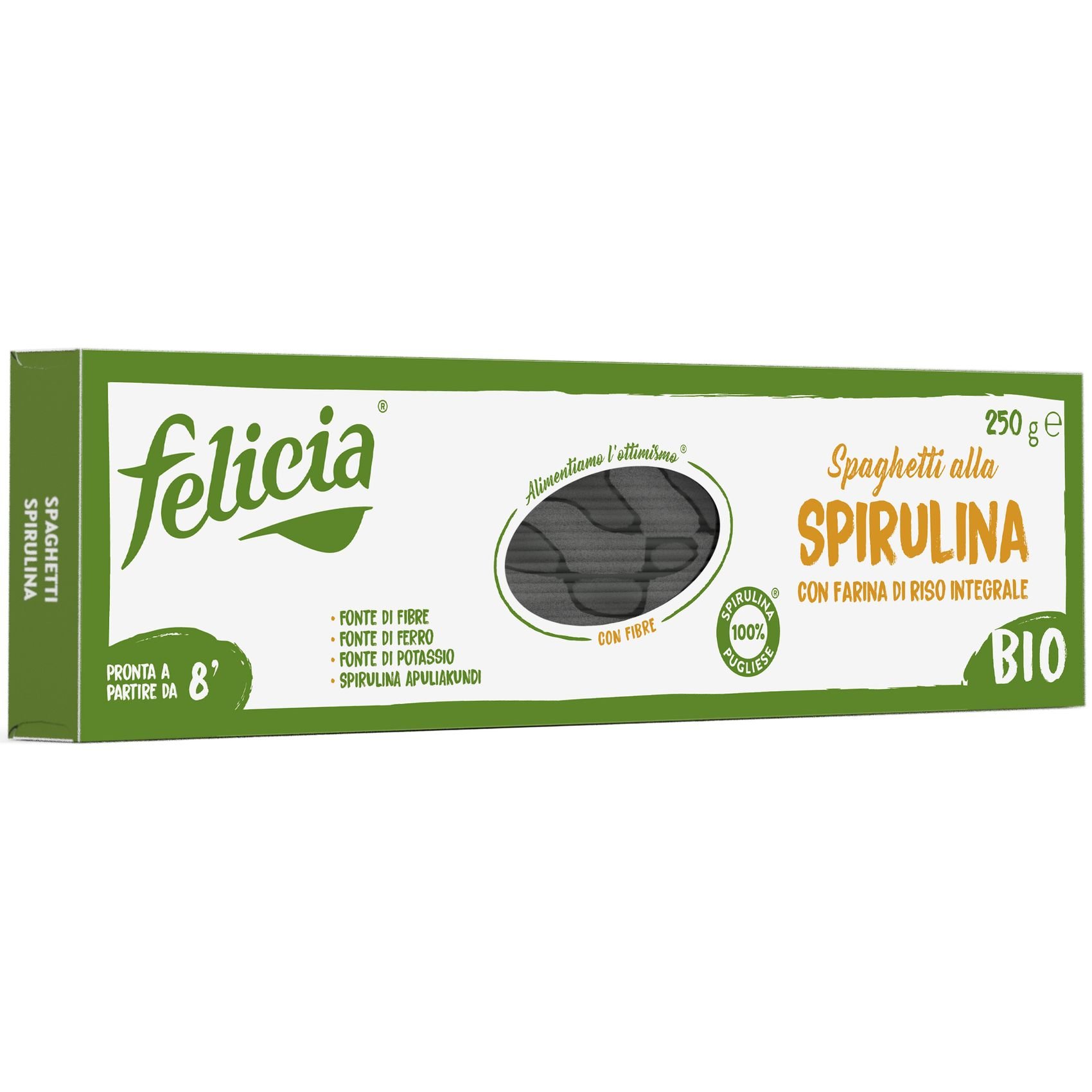 Макаронные изделия Felicia Спагетти со спирулиной органические 250 г (943452) - фото 1