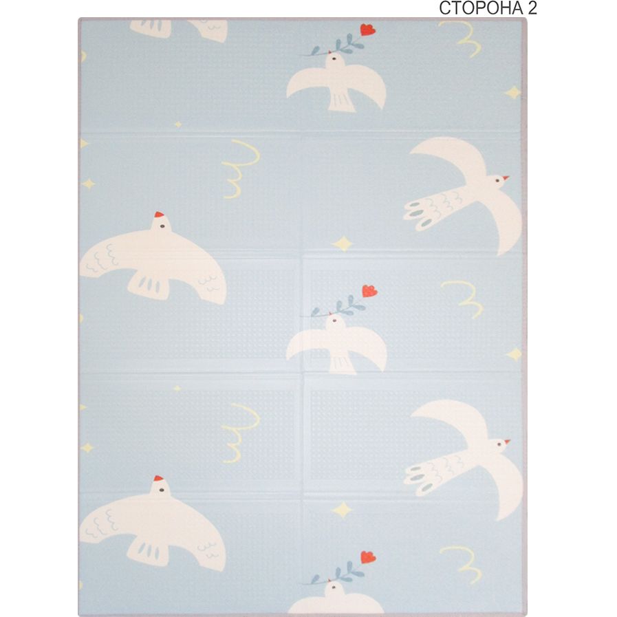 Дитячий килимок Poppet Зимова ніч та Птах миру двосторонній складний 200х150x1 см (PP024-150H) - фото 3