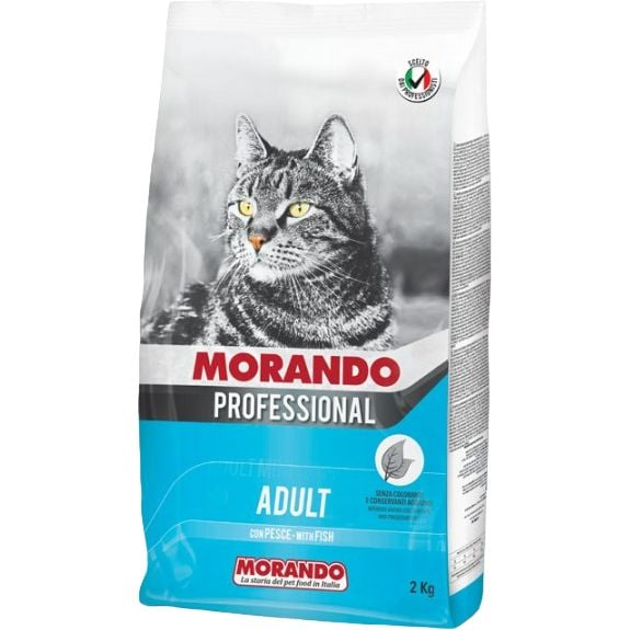 Сухой корм для взрослых кошек Morando Professional с рыбой 2 кг - фото 1