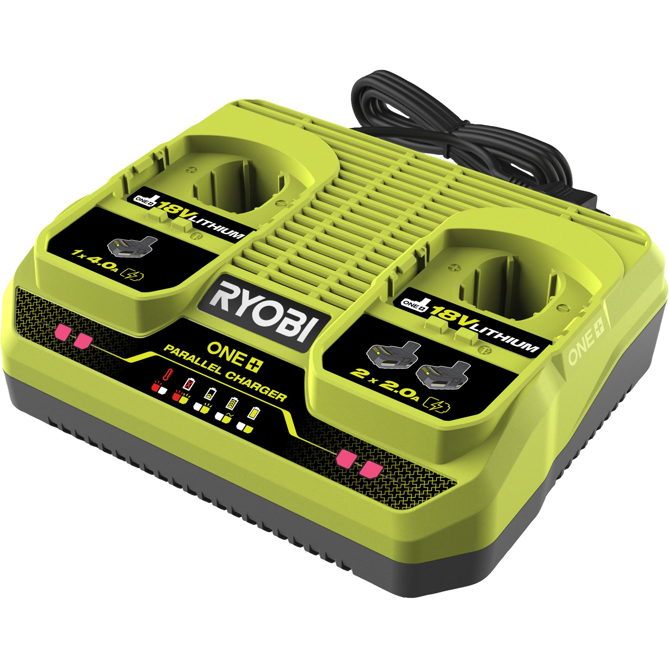 Зарядное устройство двухпортовое Ryobi RC18240G (5133005581) - фото 1