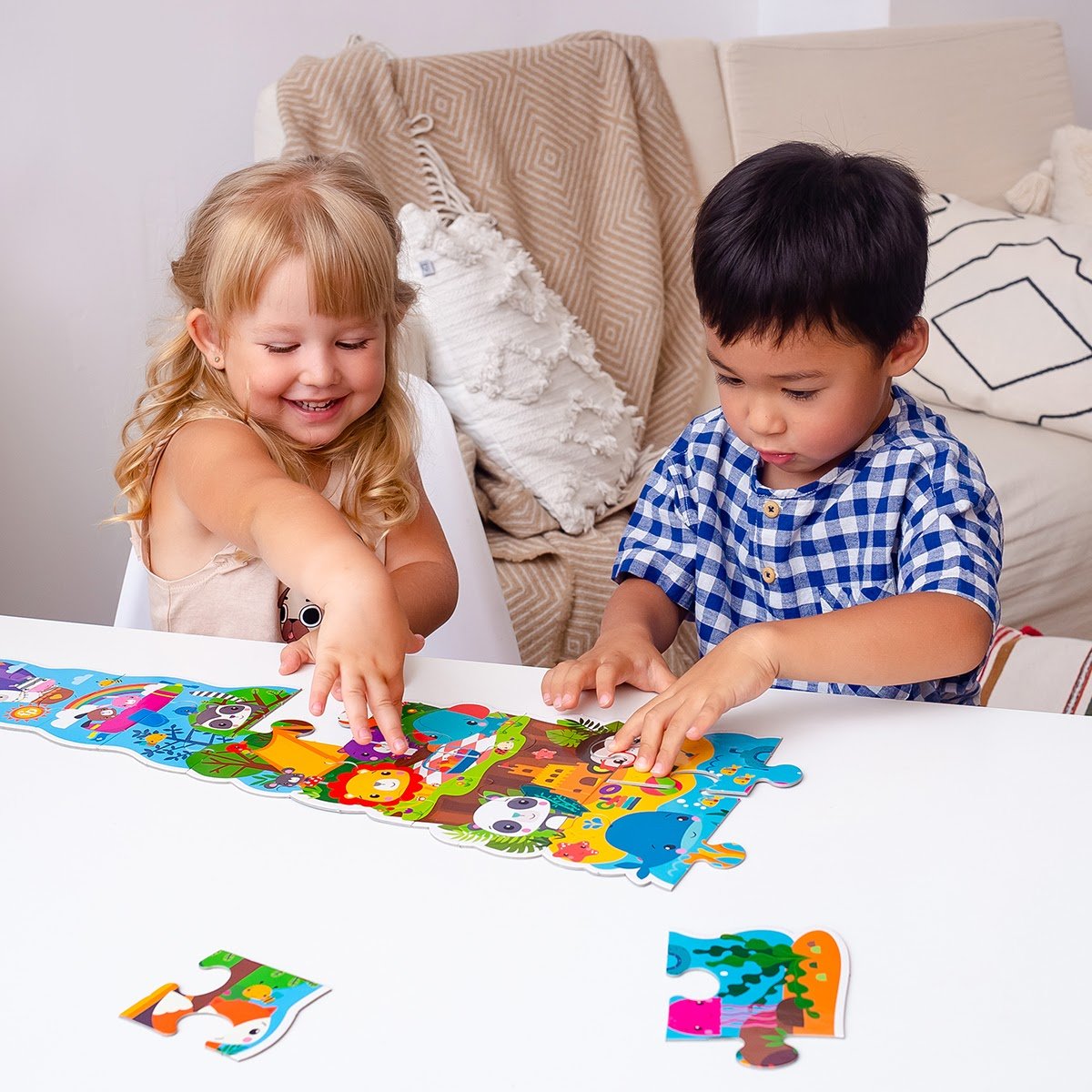 Пазлы Vladi Toys Fisher- Price Maxi Puzzle Мои веселые друзья, 14 элементов (VT1711-10) - фото 4