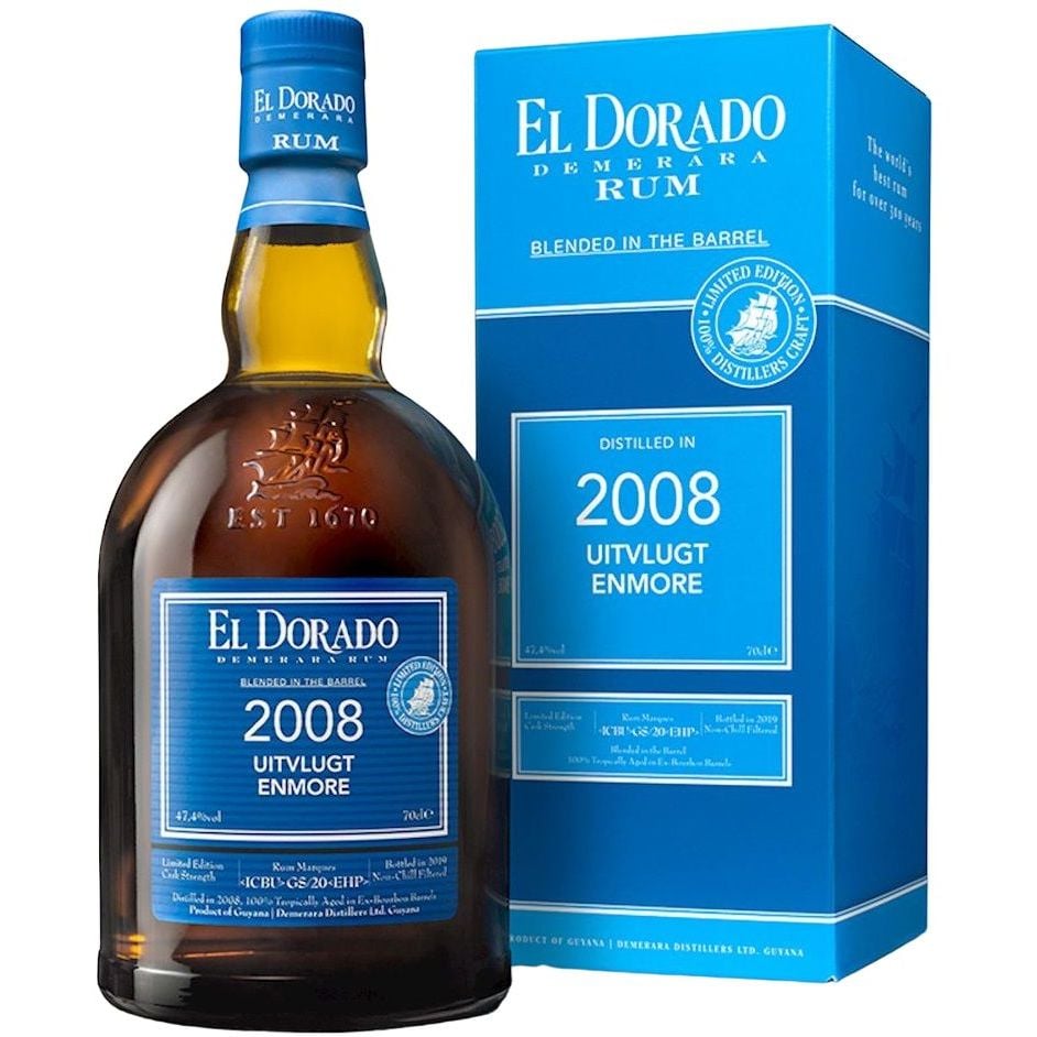 Ром El Dorado Uitvlugt-Enmore 2008 47.4% 0.7 л в подарочной упаковке - фото 1
