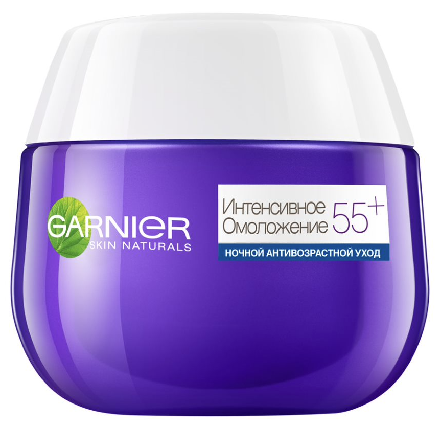 Нічний крем проти глибоких зморшок Garnier Skin Naturals Інтенсивне омолодження 55+, для всіх типів шкіри, 50 мл (C4935900) - фото 1