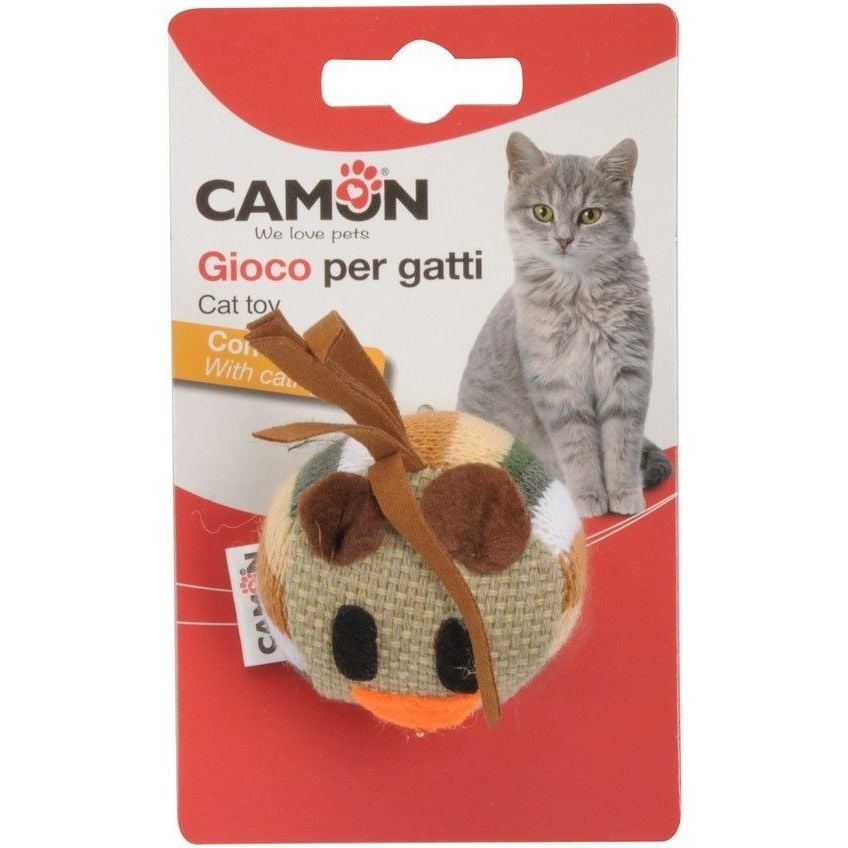 Іграшка для котів Camon Смайлик, з ароматом котячої м'яти, 5,5 см, в асортименті - фото 1