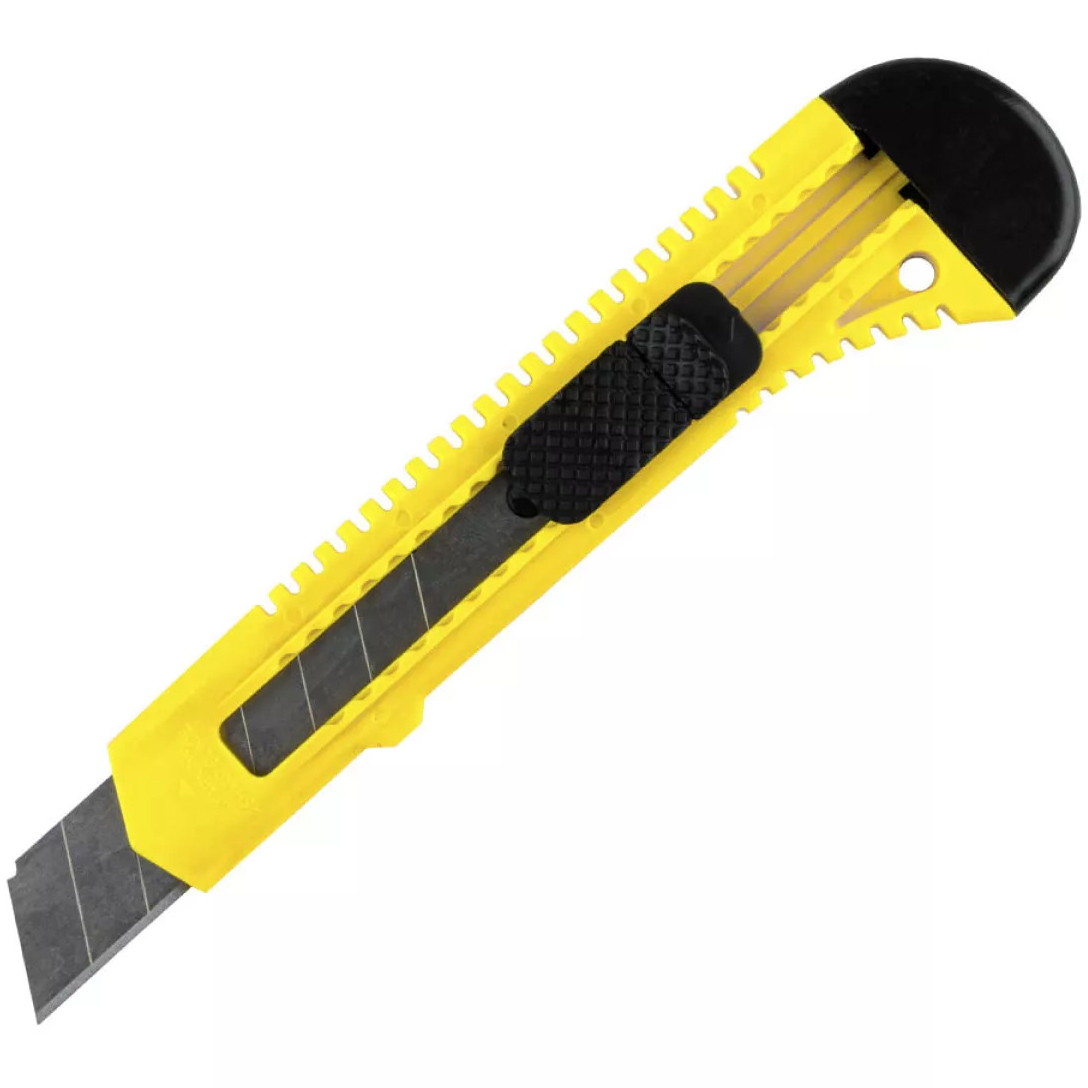 Нож универсальный Сталь пластиковый корпус сегментированное лезвие 18 мм (23108) - фото 1