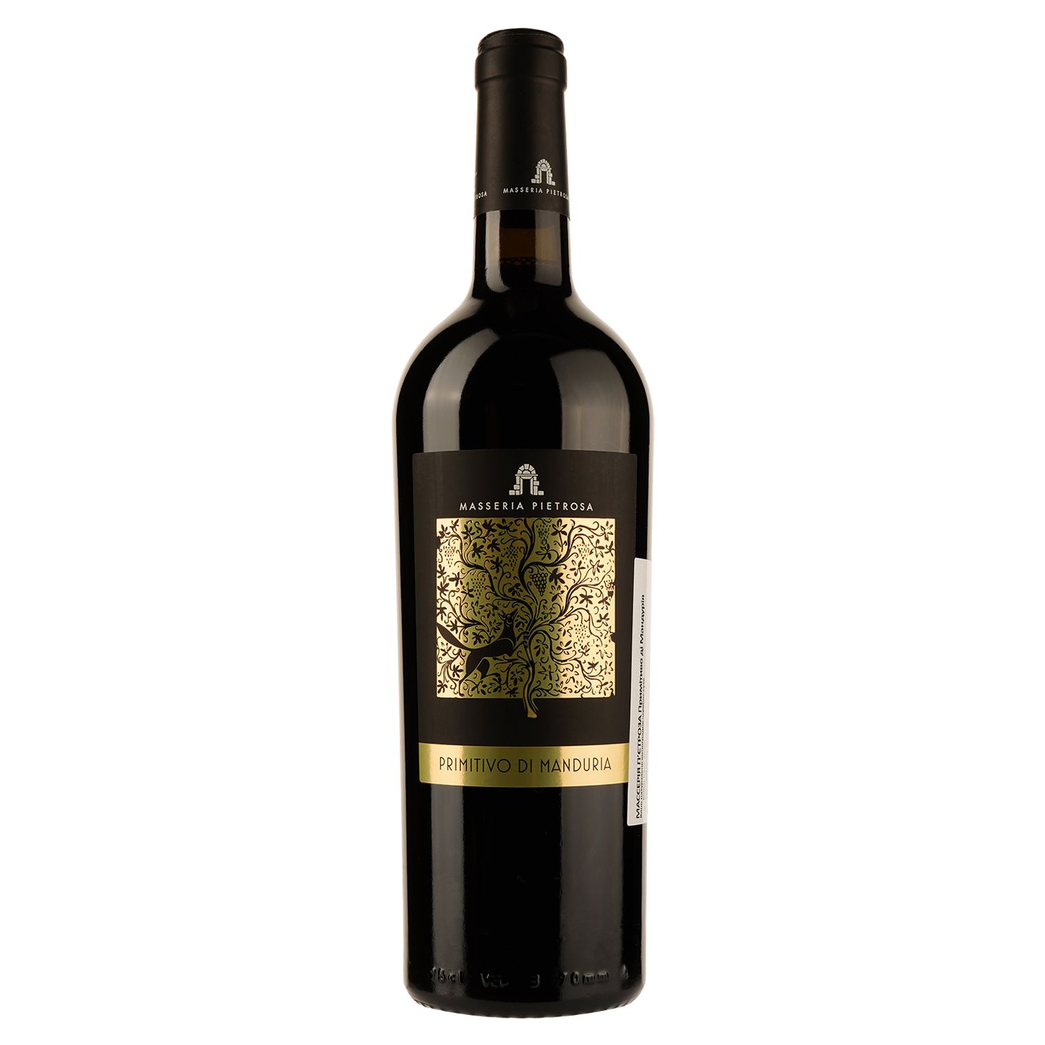 Вино Masseria Pietrosa Primitivo Di Maduria DOP Puglia, червоне, сухе, 0,75 л - фото 1