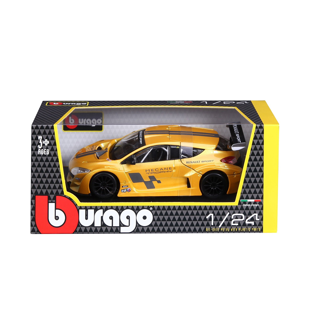 Автомодель Bburago Renault Megane Trophy 1:24 жовтий металік (18-22115) - фото 5