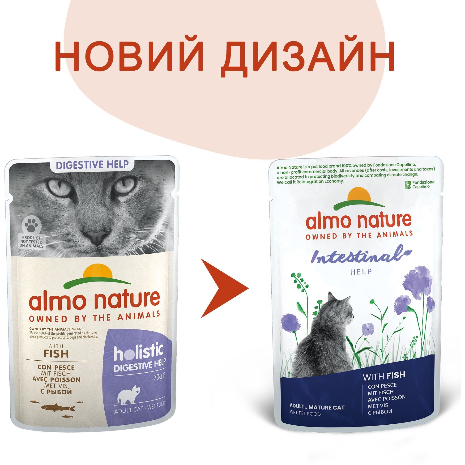 Вологий корм для котів Almo Nature Holistic Functional Cat з чутливим травленням з рибою 70 г (5294) - фото 3