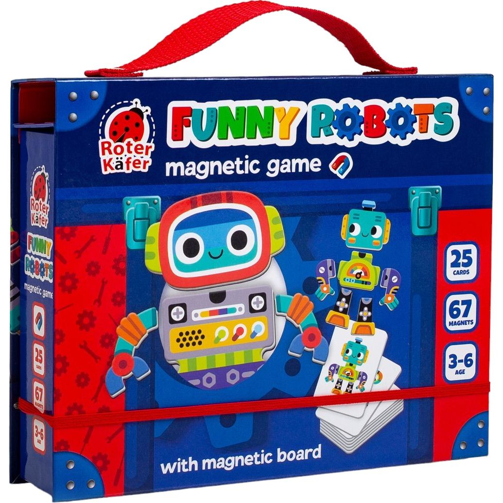 Магнитная игра Roter Kafer Веселые роботы (RK2140-01) - фото 1