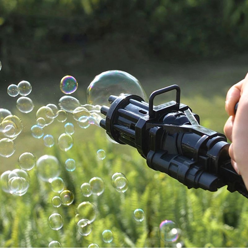 Пулемет для мыльных пузырей Bubble Fun Blaster черный и розовый (1443329696) - фото 10
