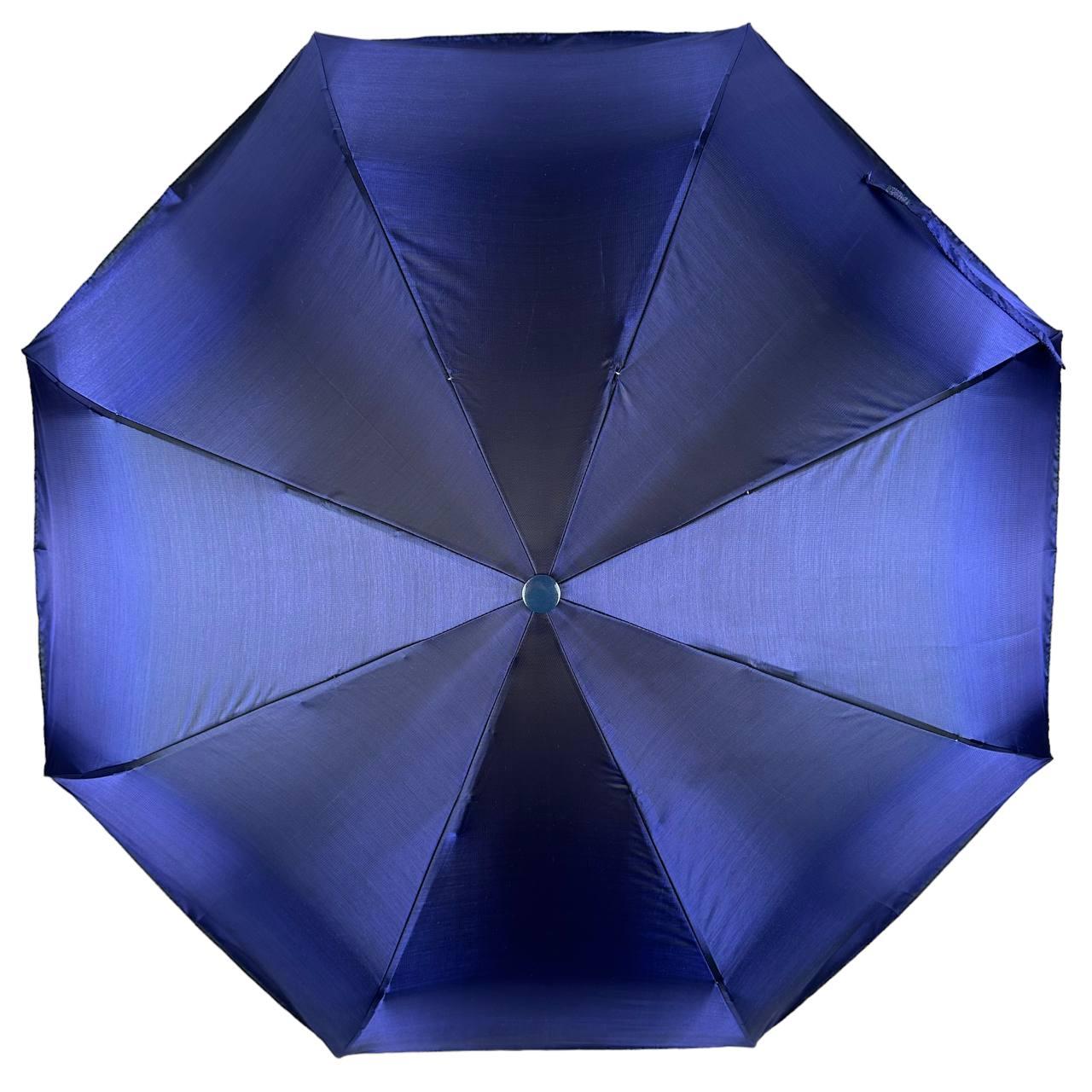Жіноча складана парасолька напівавтомат Toprain 97 см синя - фото 5
